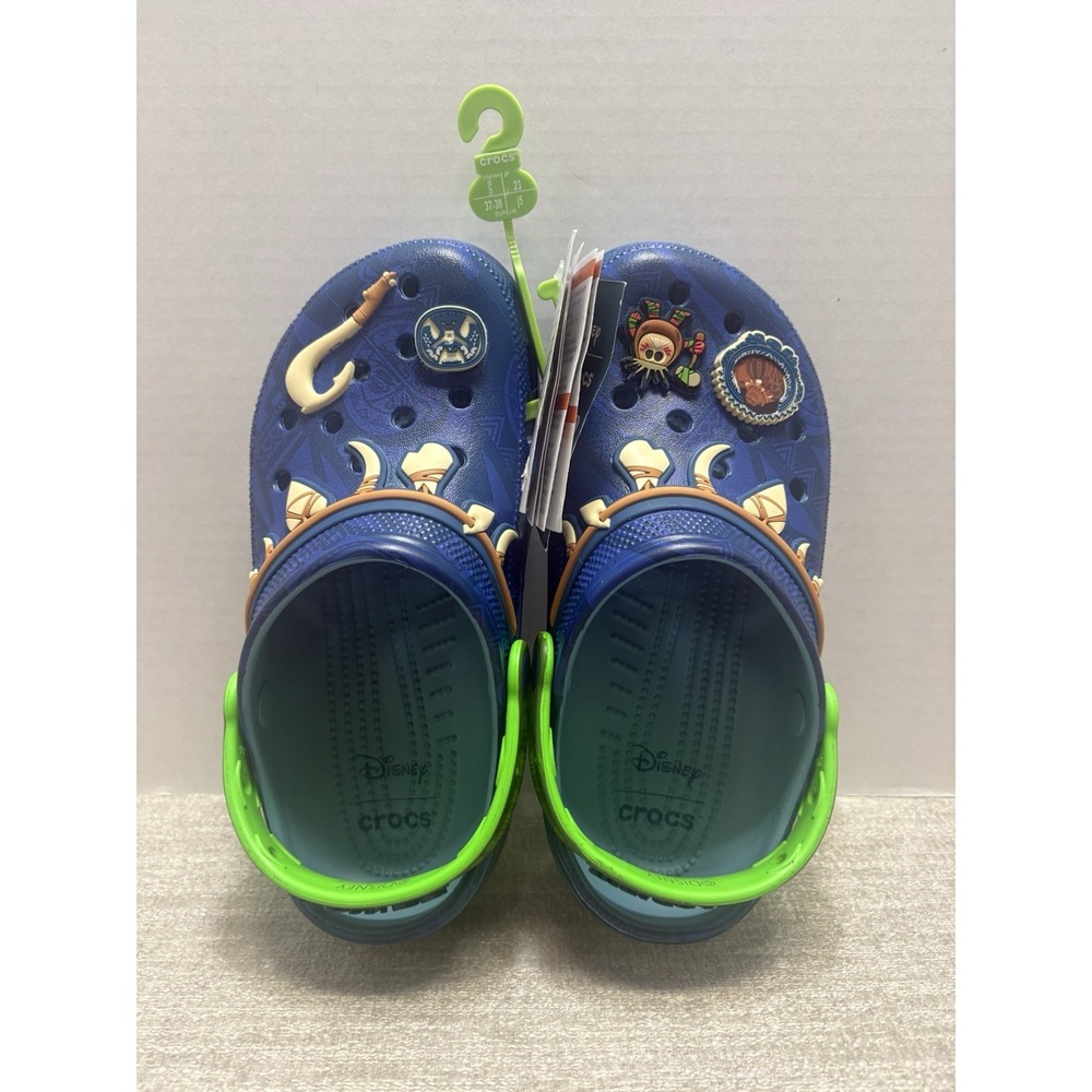 NEW NWT Crocs Disney Moana Maui Classic Clogs Size J5 Youth Big Kids 211198-90H